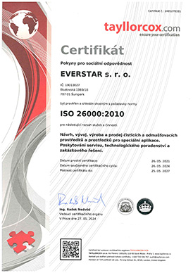 EVERSTAR s.r.o. - ISO 26000:2021